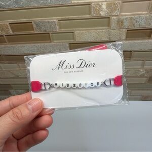 Dior Limited Edition Miss Dior Pink Cord Alphabet Bracelet (NIB)
